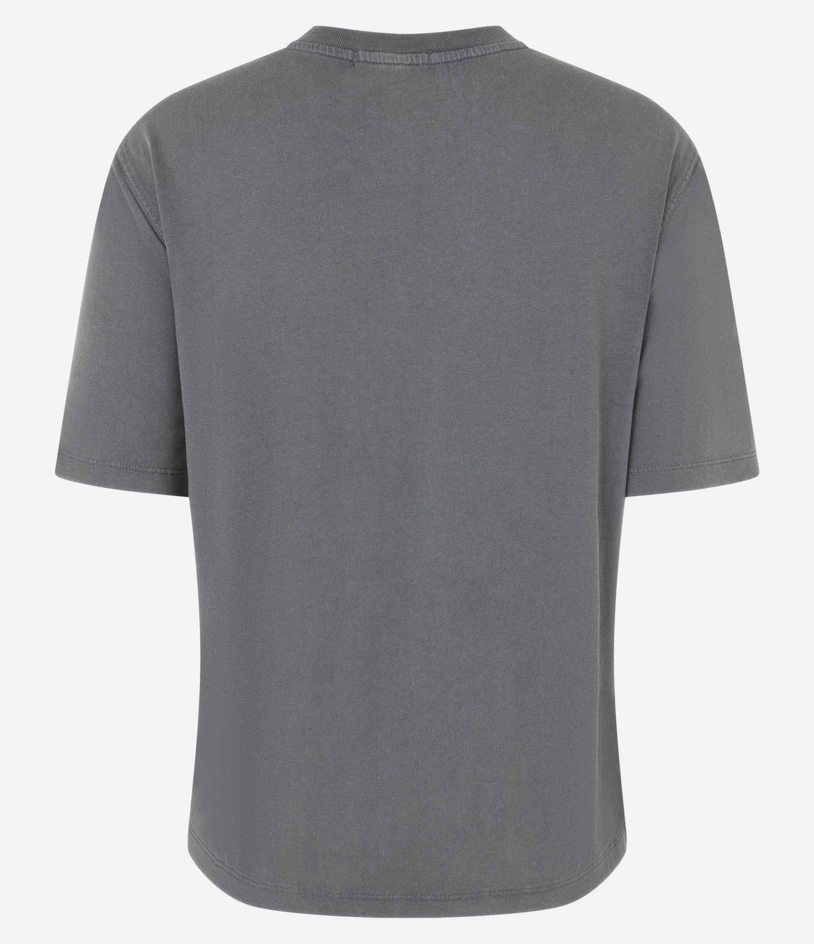 Blusa T-shirt em Algodão com Lavagem Estonada Cinza 6
