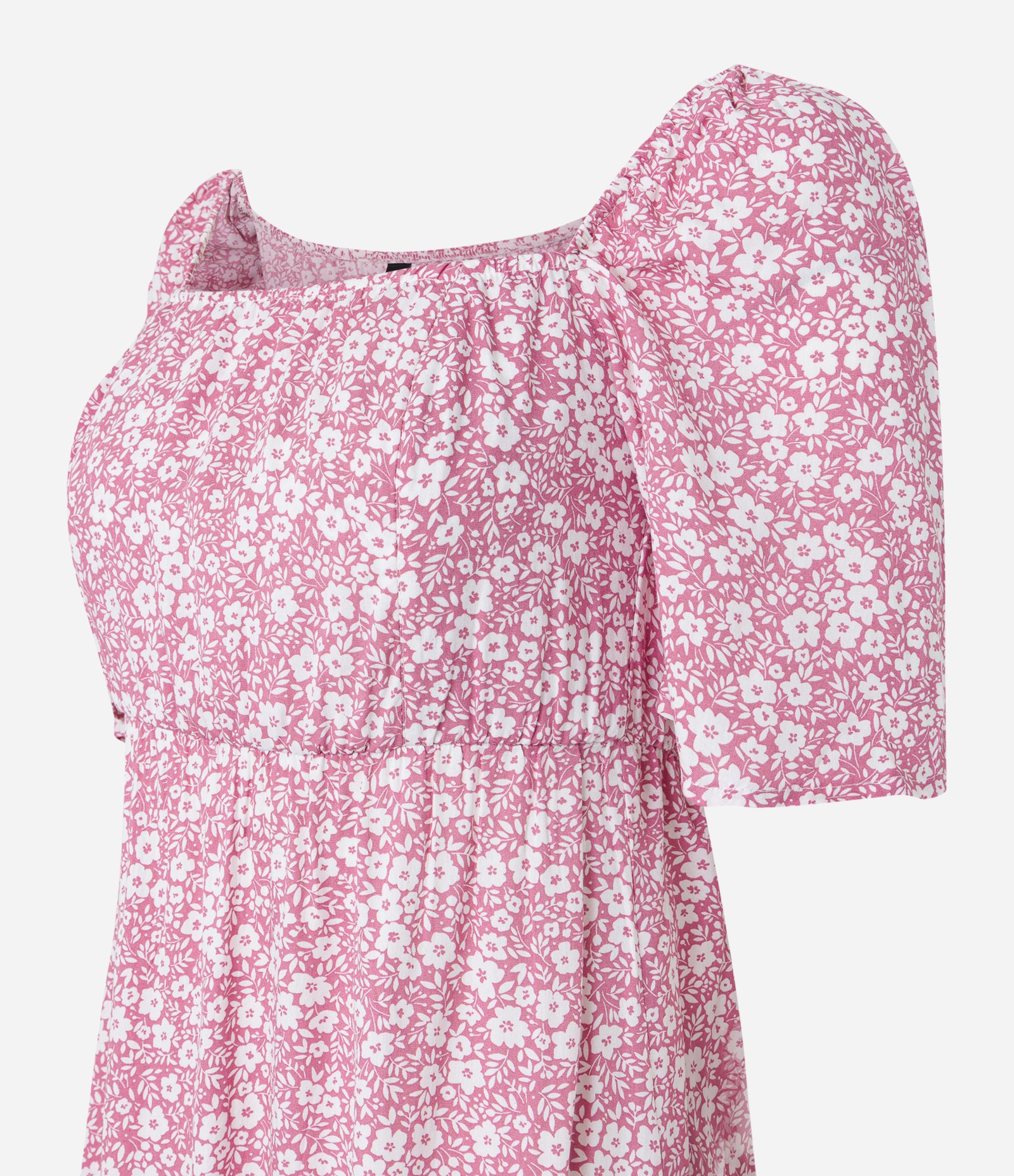 Vestido New Midi em Viscose Floral Liberty Rosa 9
