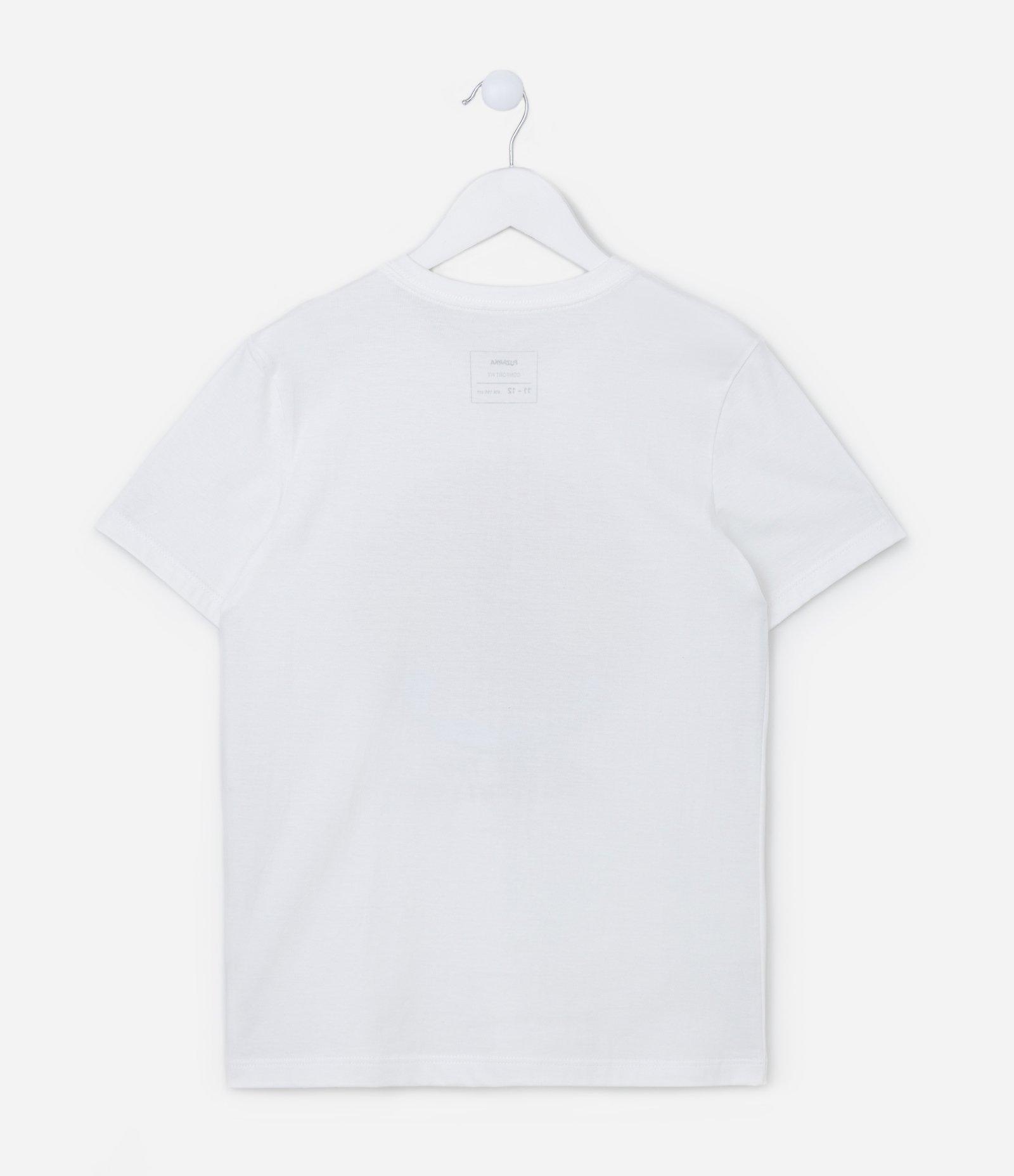 Camiseta Infantil em Algodão Estampa Capivara - Tam 5 a 14 anos Branco 2