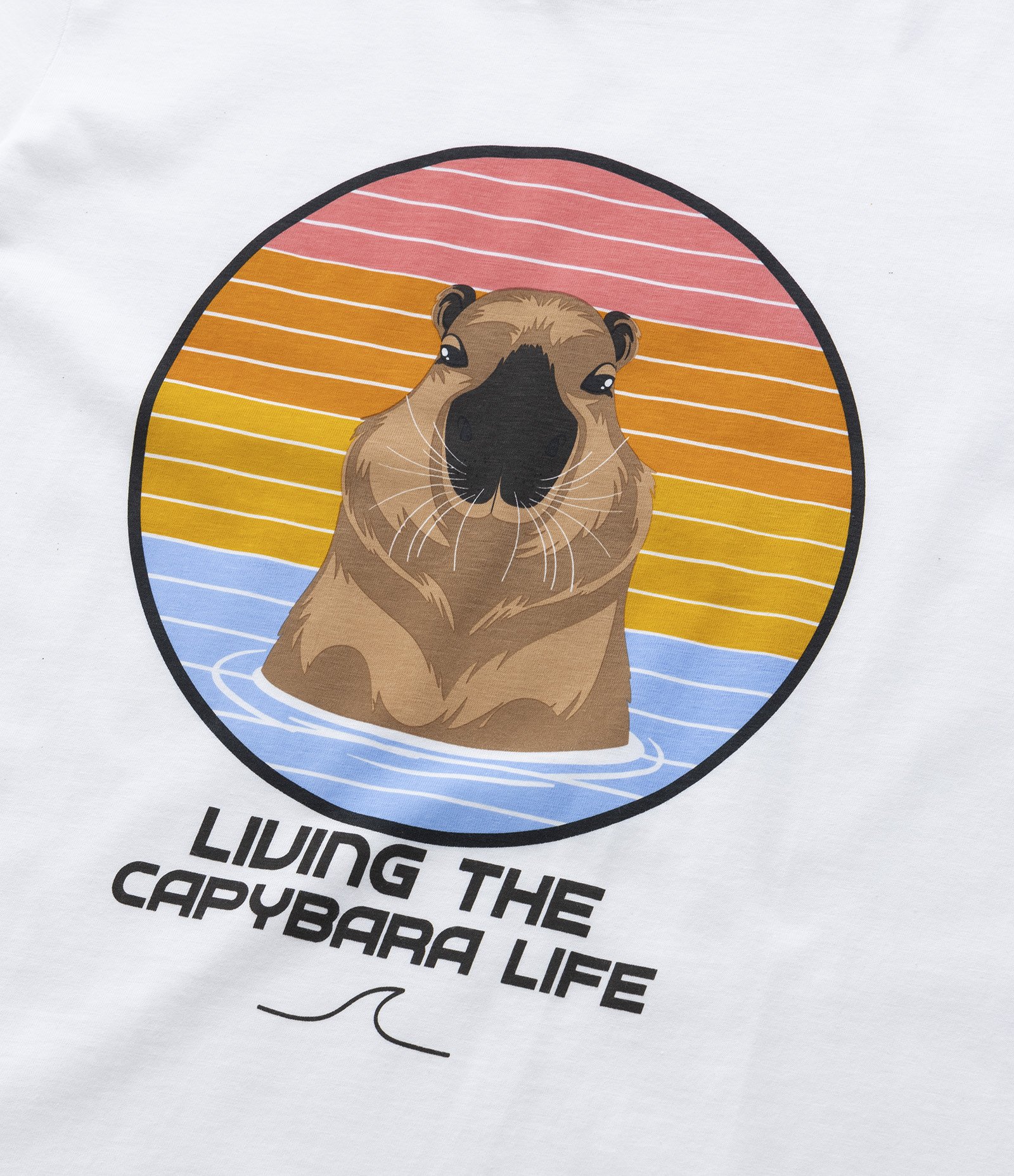 Camiseta Infantil em Algodão Estampa Capivara - Tam 5 a 14 anos Branco 4