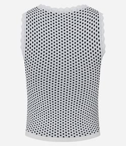 Blusa em Tricô com Borda Nuvem e Texturas