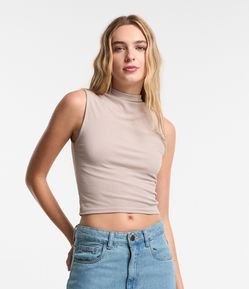Blusa sem Manga em Ribana com Golinha Inteira