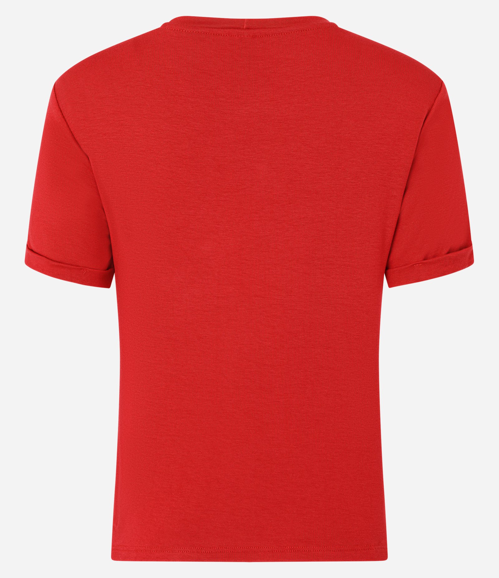Blusa Básica em Viscose com Manga Dobrada Vermelho 5