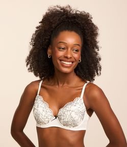 Sutiã Base com Bojo Oco em Renda