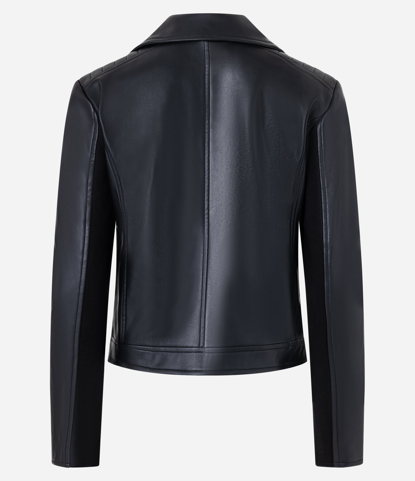 Jaqueta Biker em PU com Ponto Roma na Manga Preto 6