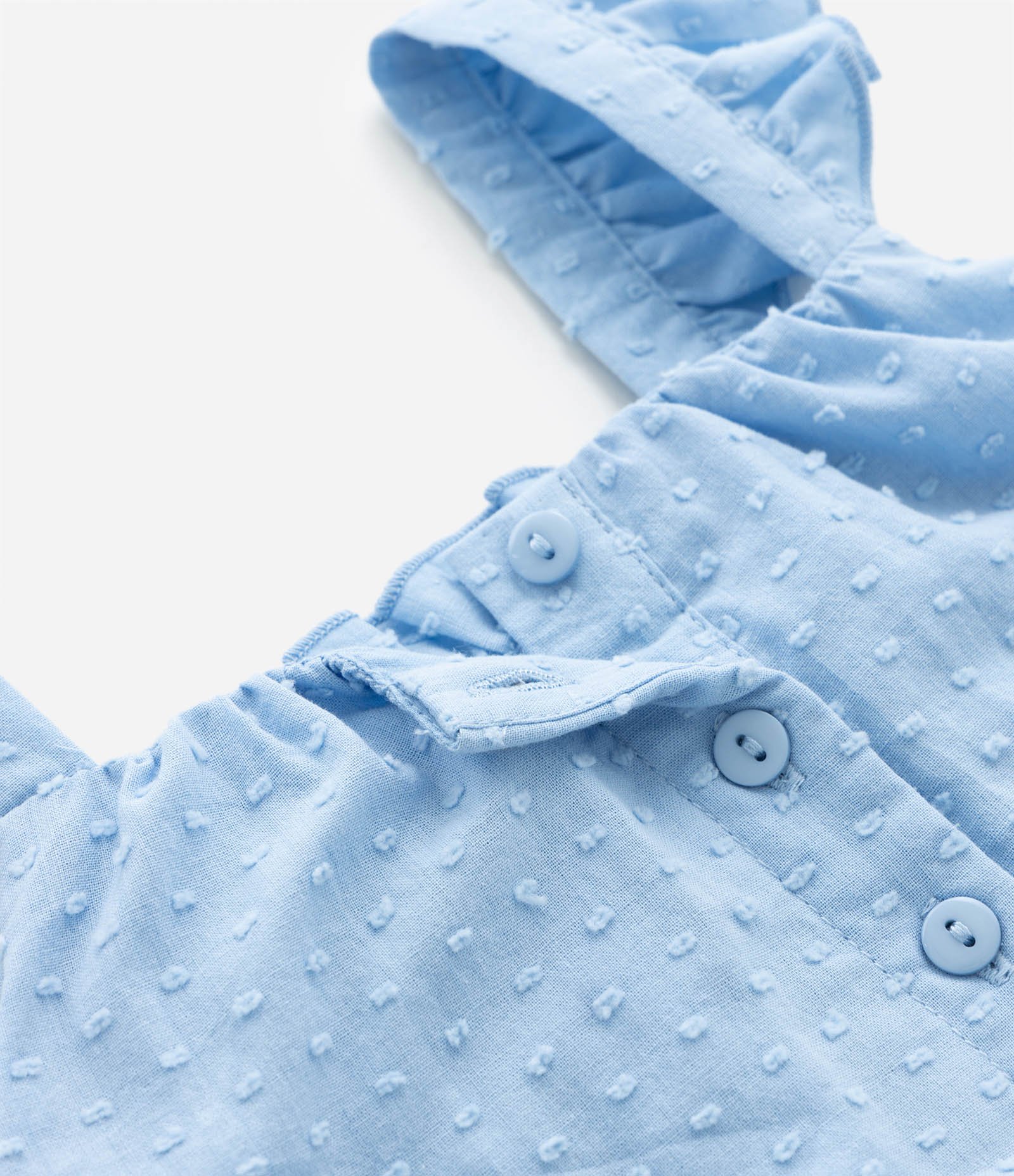 Vestido Infantil em Tricoline com Bordado de Arco Iris em Paetê - Tam 1 a 5 Anos Azul 5