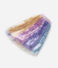 Saia Infantil em Paetê Degradê - Tam 1 a 5 Anos