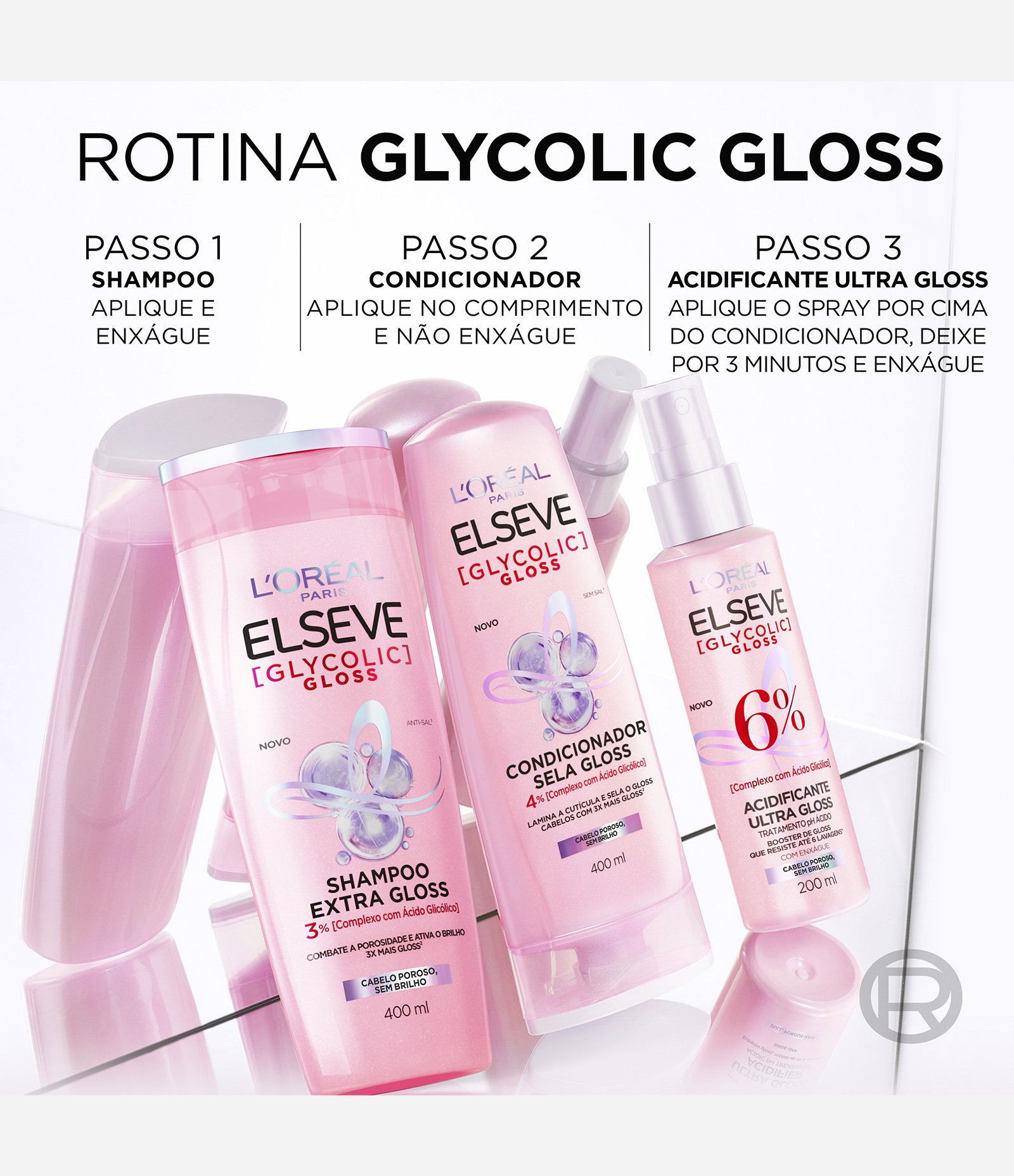 Acidificante Capilar Ultra Gloss Elseve Glycolic Gloss L'óreal Paris 200ml 4