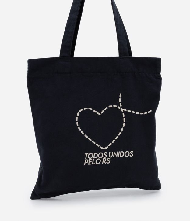 Bolsa em Algodão com Estampa Coração Todos Unidos pelo RS