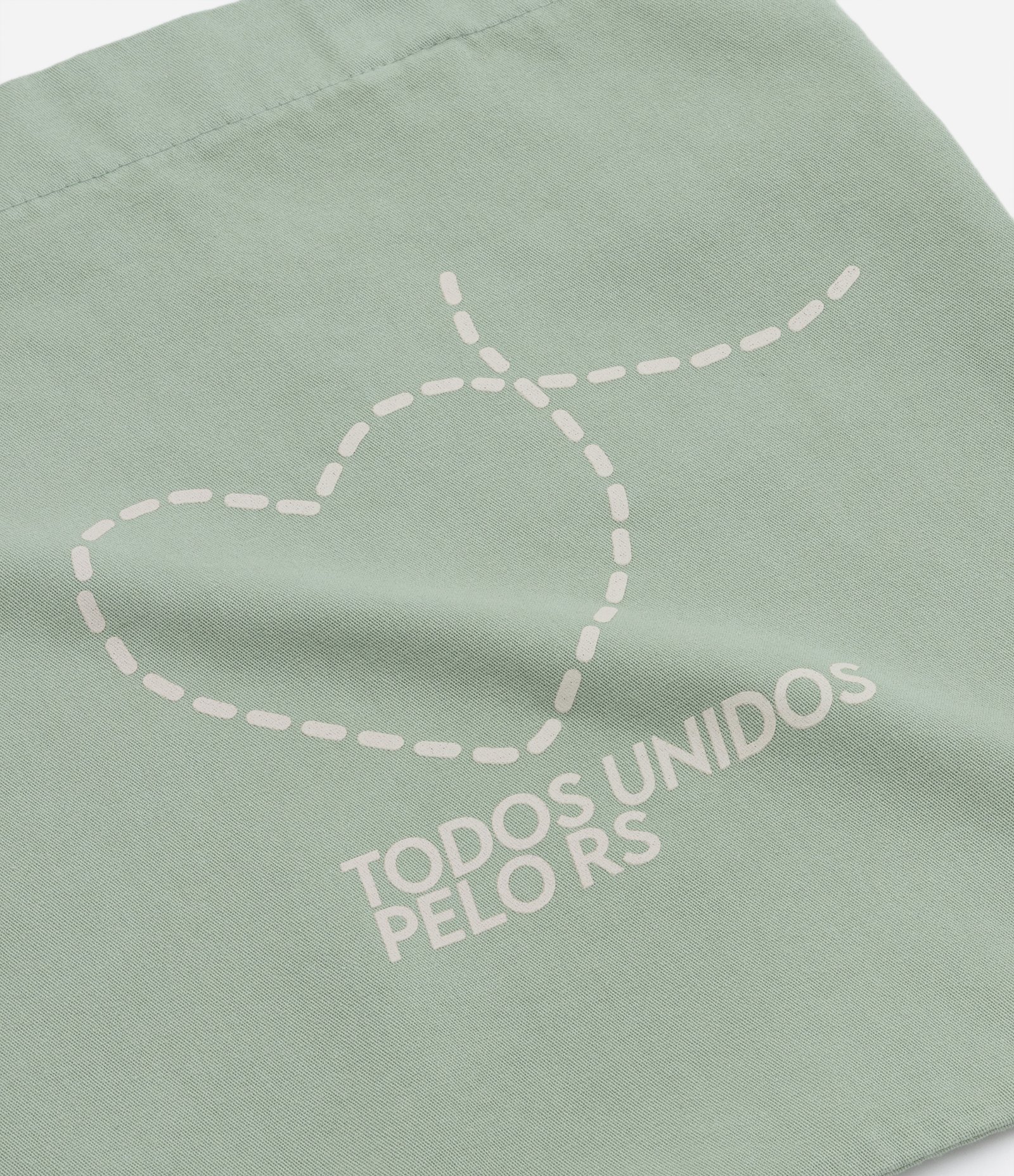 Bolsa em Algodão com Estampa Coração Todos Unidos pelo RS Verde 3