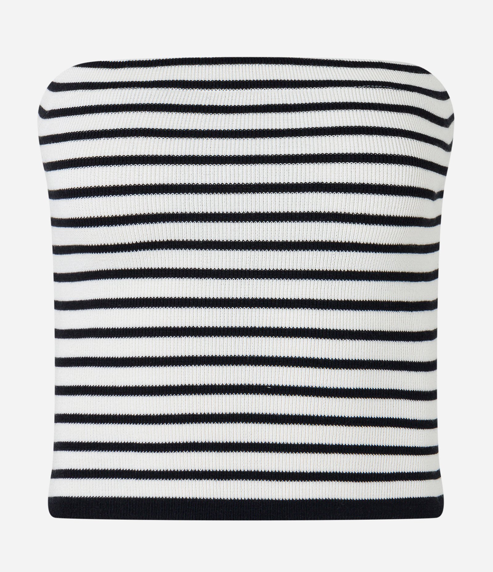 Blusa Tomara Que Caia em Tricô Listrado Preto/Branco 4
