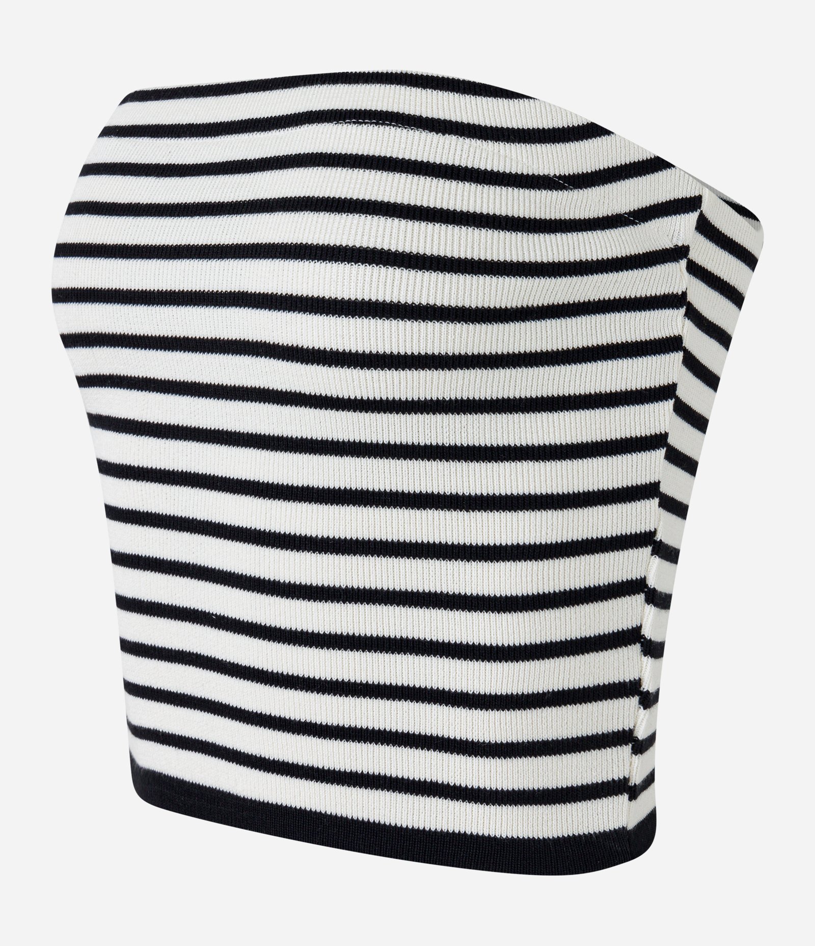 Blusa Tomara Que Caia em Tricô Listrado Preto/Branco 5