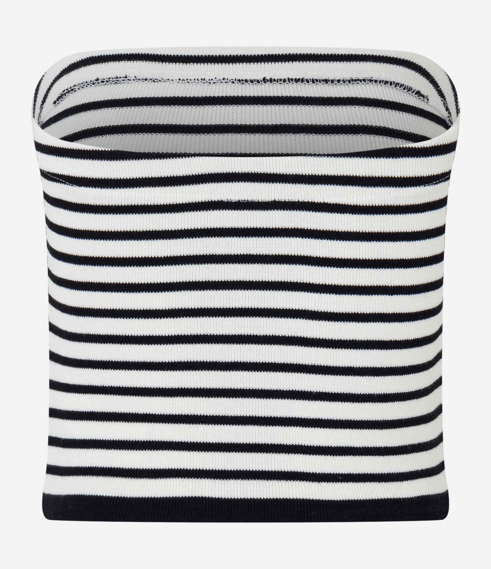 Blusa Tomara Que Caia em Tricô Listrado Preto/Branco 6
