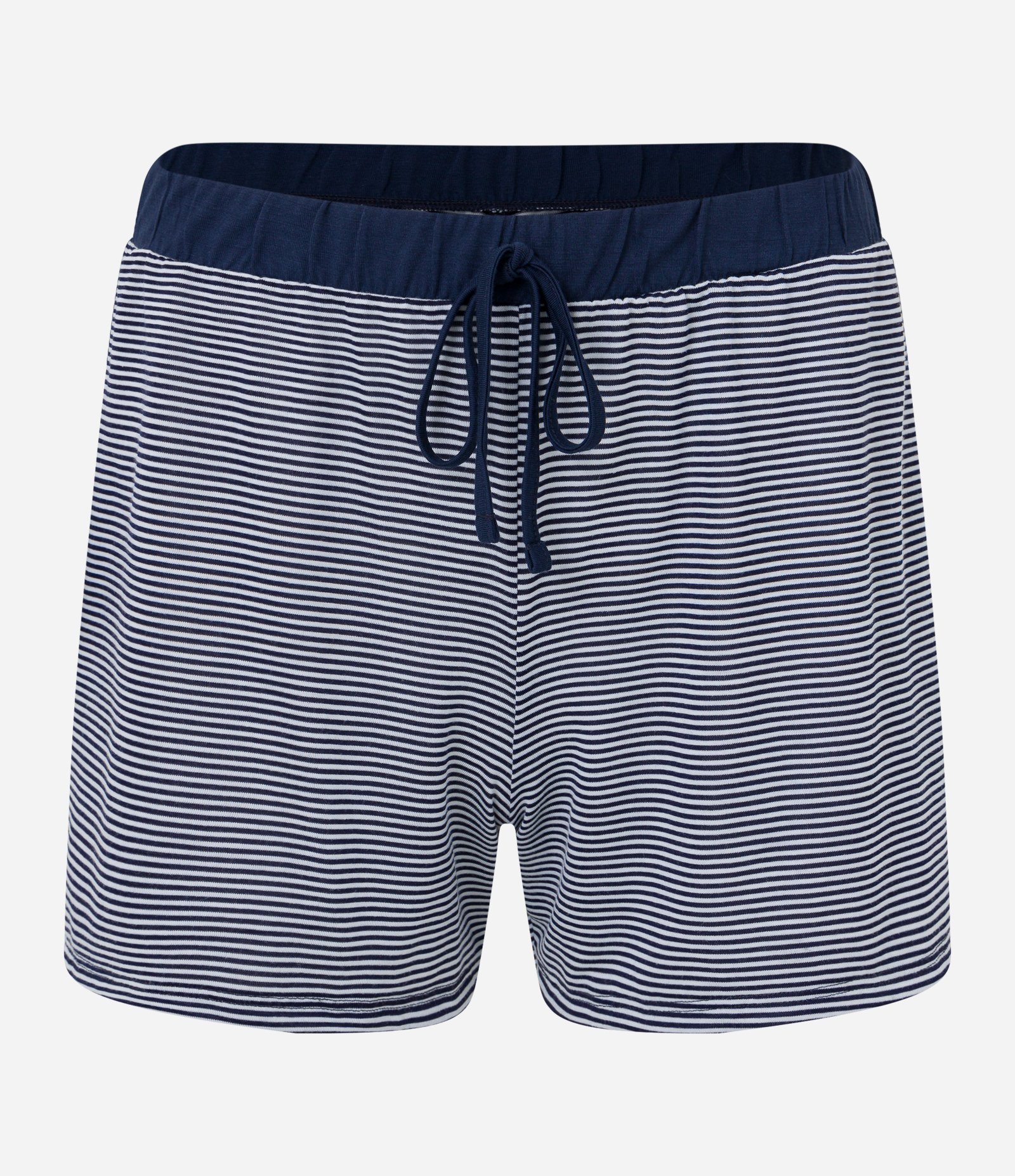 Pijama Short Doll em Viscose com Estampa de Listras Branco Neve/Azul 7