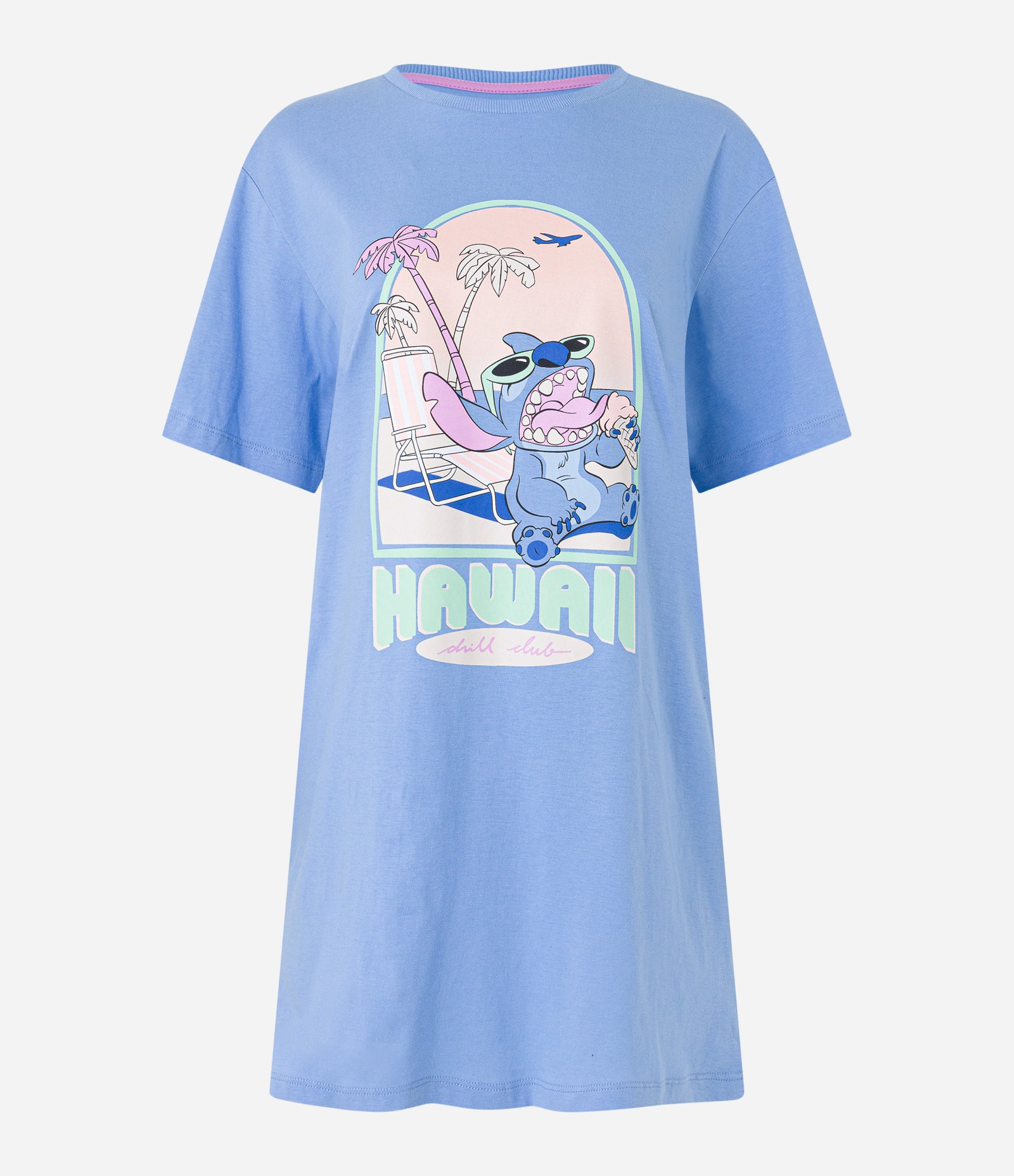 Camisola em Algodão com Estampa Stitch Azul 4