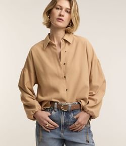 Camisa Sportcore em Viscose com Detalhes nos Punhos