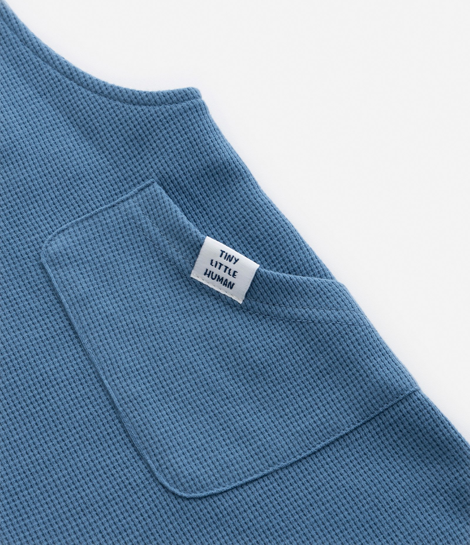 Jardineira Infantil Texturizada com Bolsos - Tam RN a 18 meses Azul 4