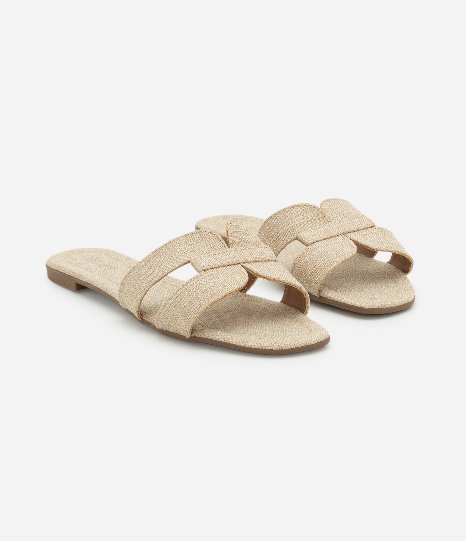 Sandália Rasteira com Cabedal H 2