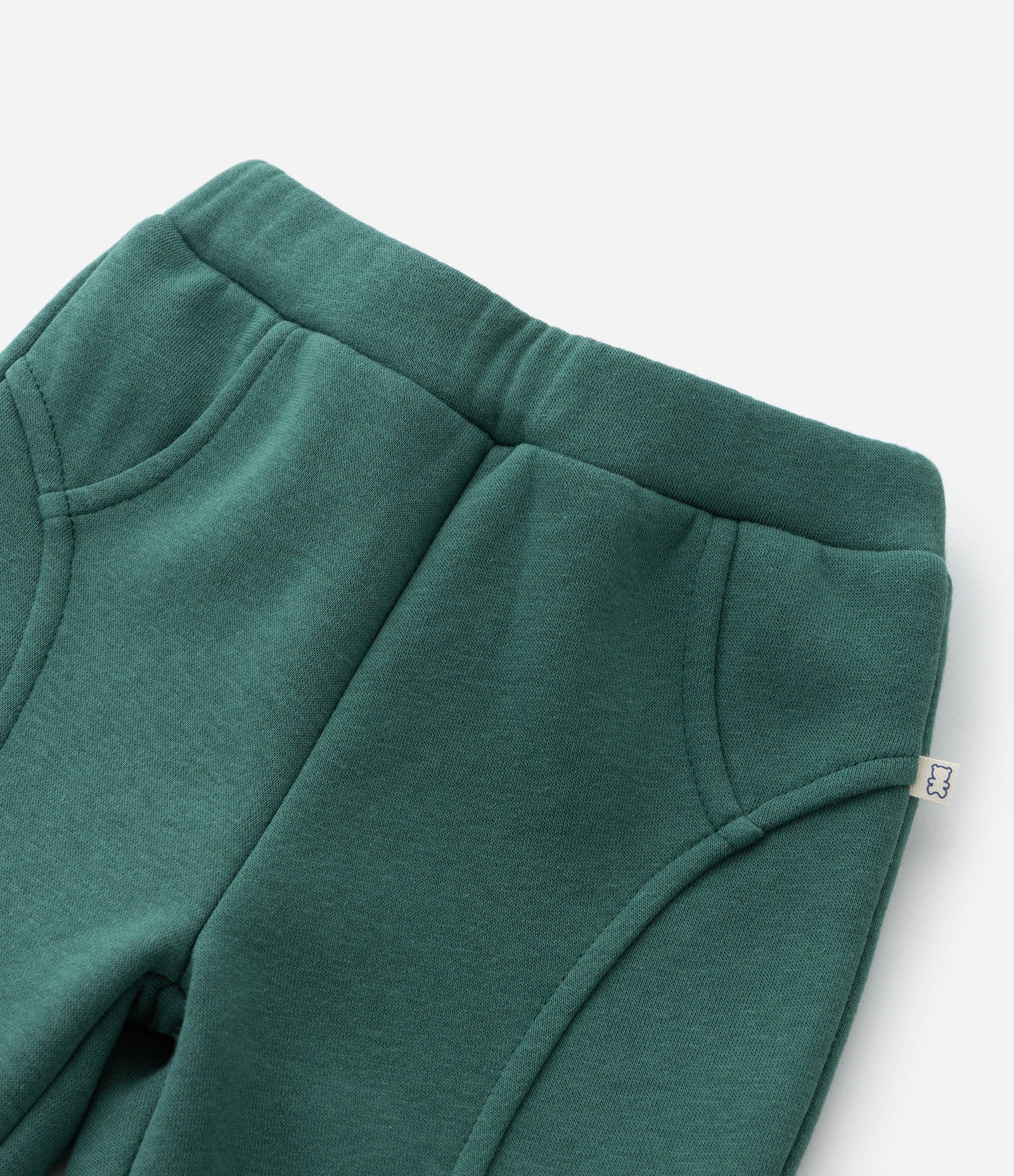 Calça Infantil com Recortes e Lettering Fun Time - Tam 0 a 18 meses Verde 3