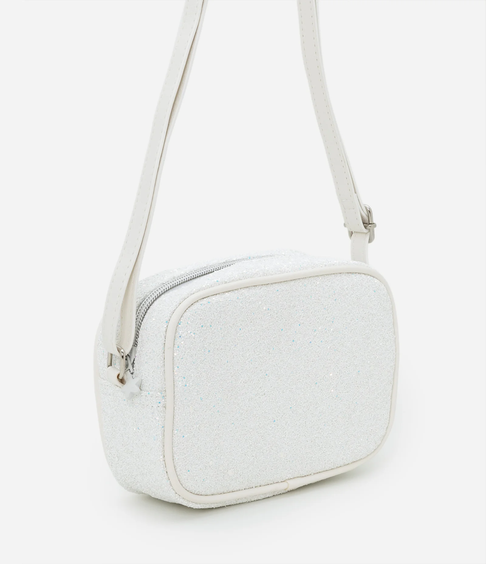 Bolsa Infantil Transversal com Brilhos - Tam Único Branco 1