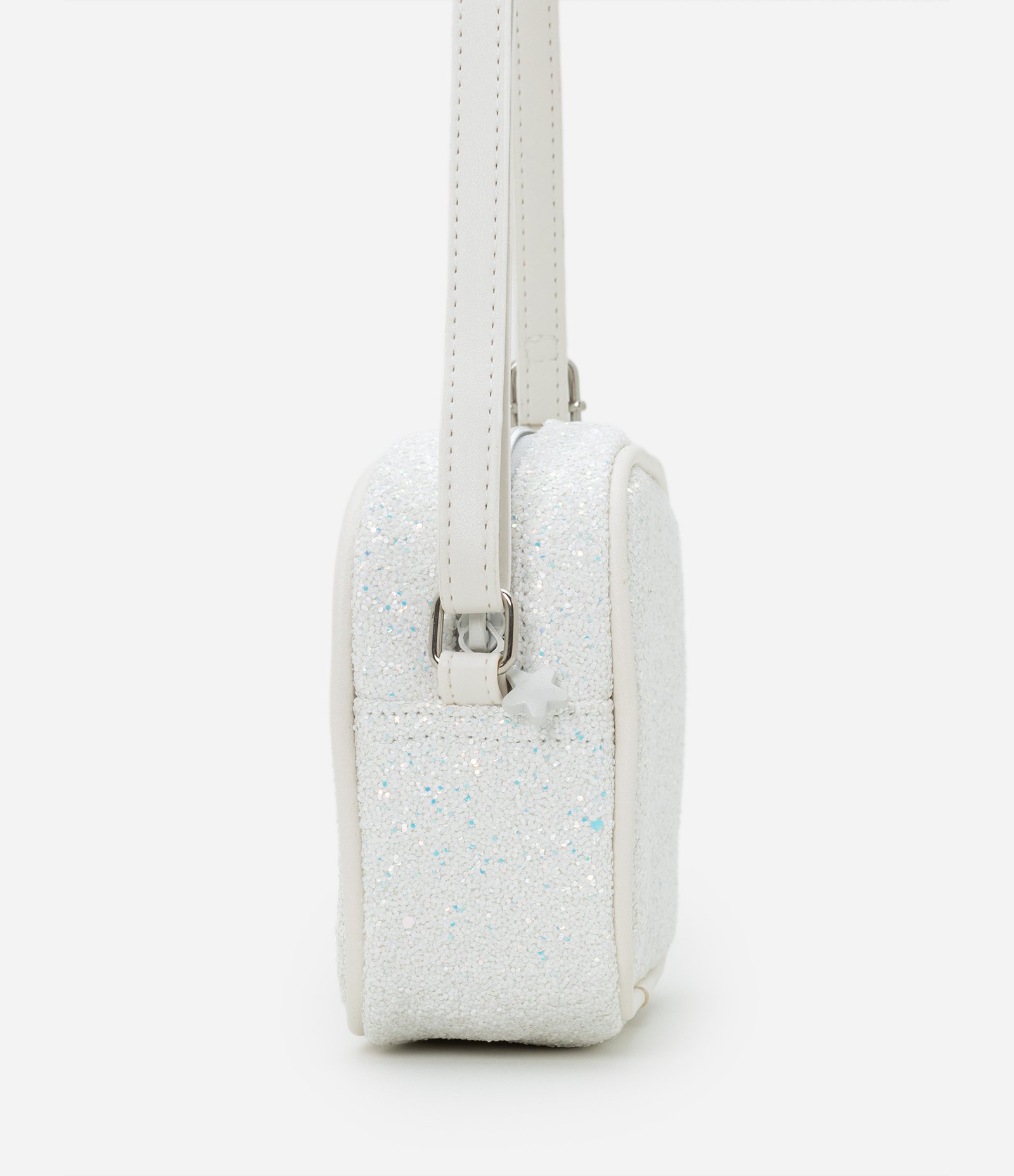 Bolsa Infantil Transversal com Brilhos - Tam Único Branco 2