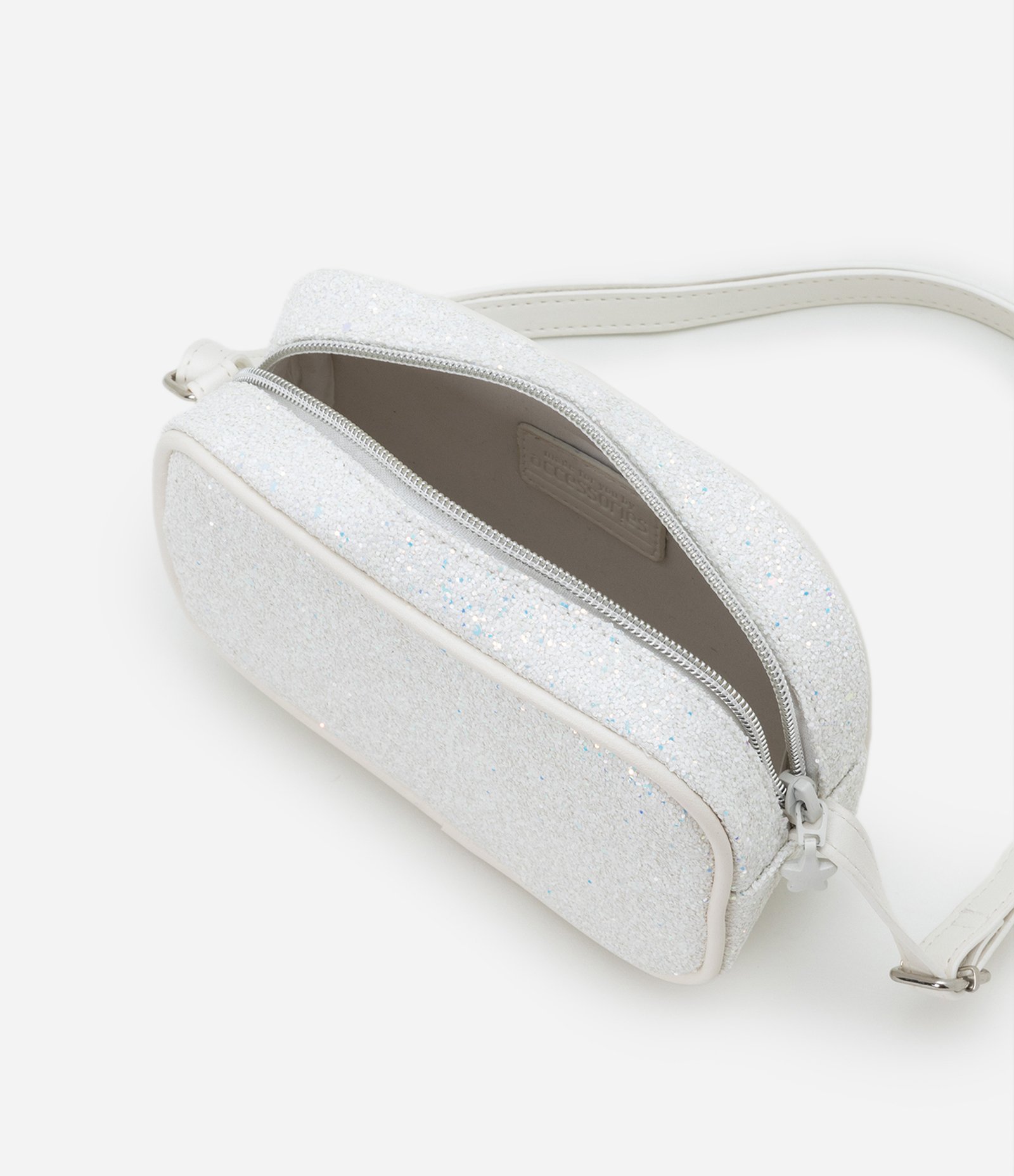 Bolsa Infantil Transversal com Brilhos - Tam Único Branco 5