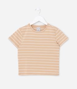 Camiseta Infantil com Estampa Listrada - Tam 7 a 14 Anos