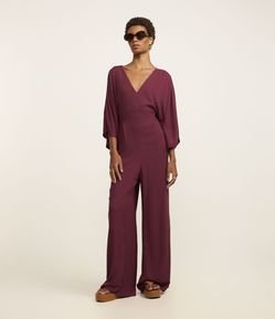 Macacão Cenoura em Viscose com Elástico na Cintura