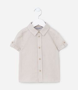 Camisa Infantil com Estampa Listrada - Tam 1 a 4 Anos