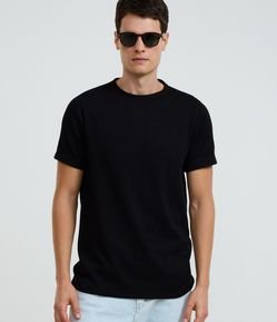 Camiseta Regular em Algodão Texturizado