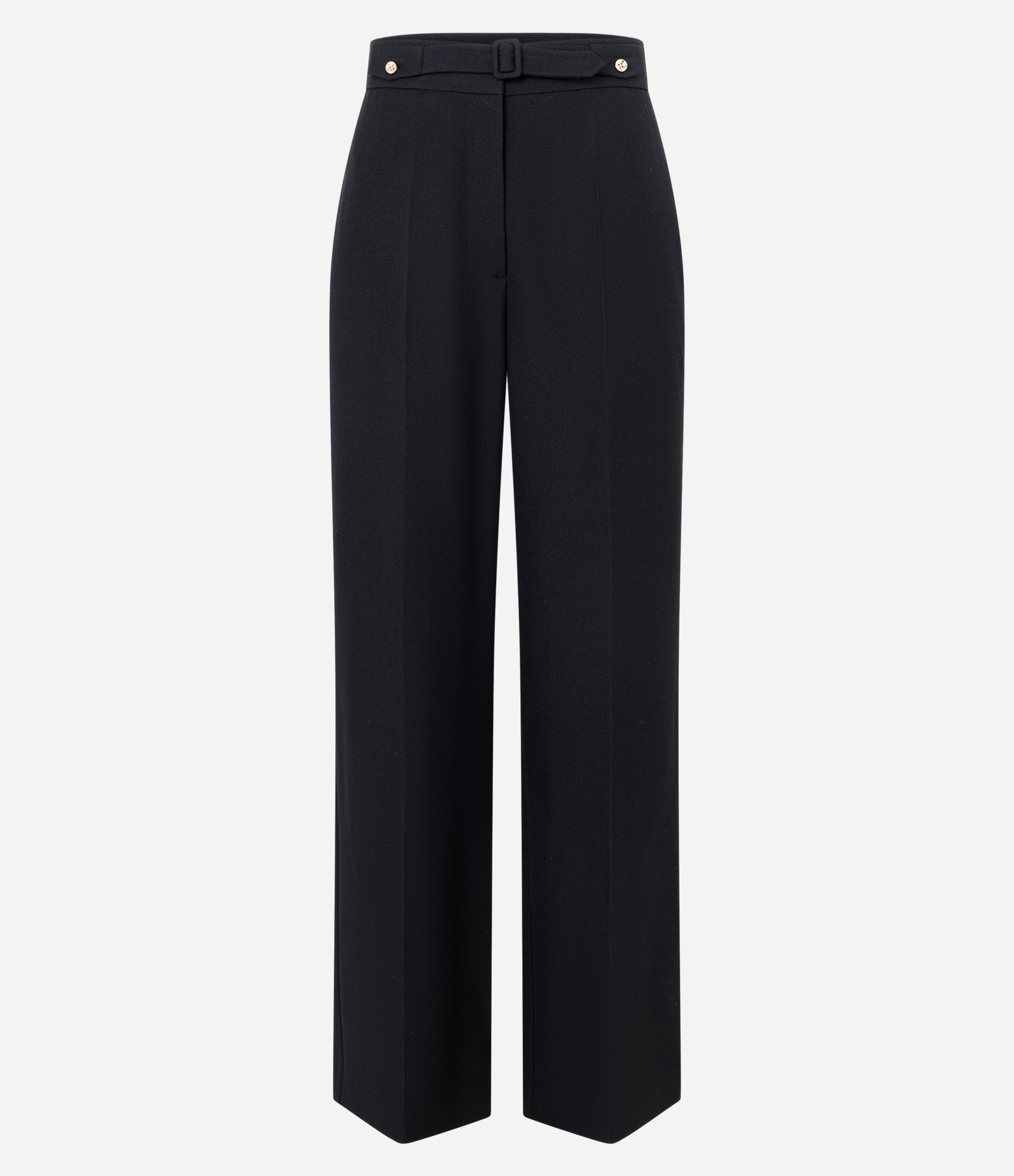 Calça Reta Alfaiatada com Cinto Embutido Preto 6