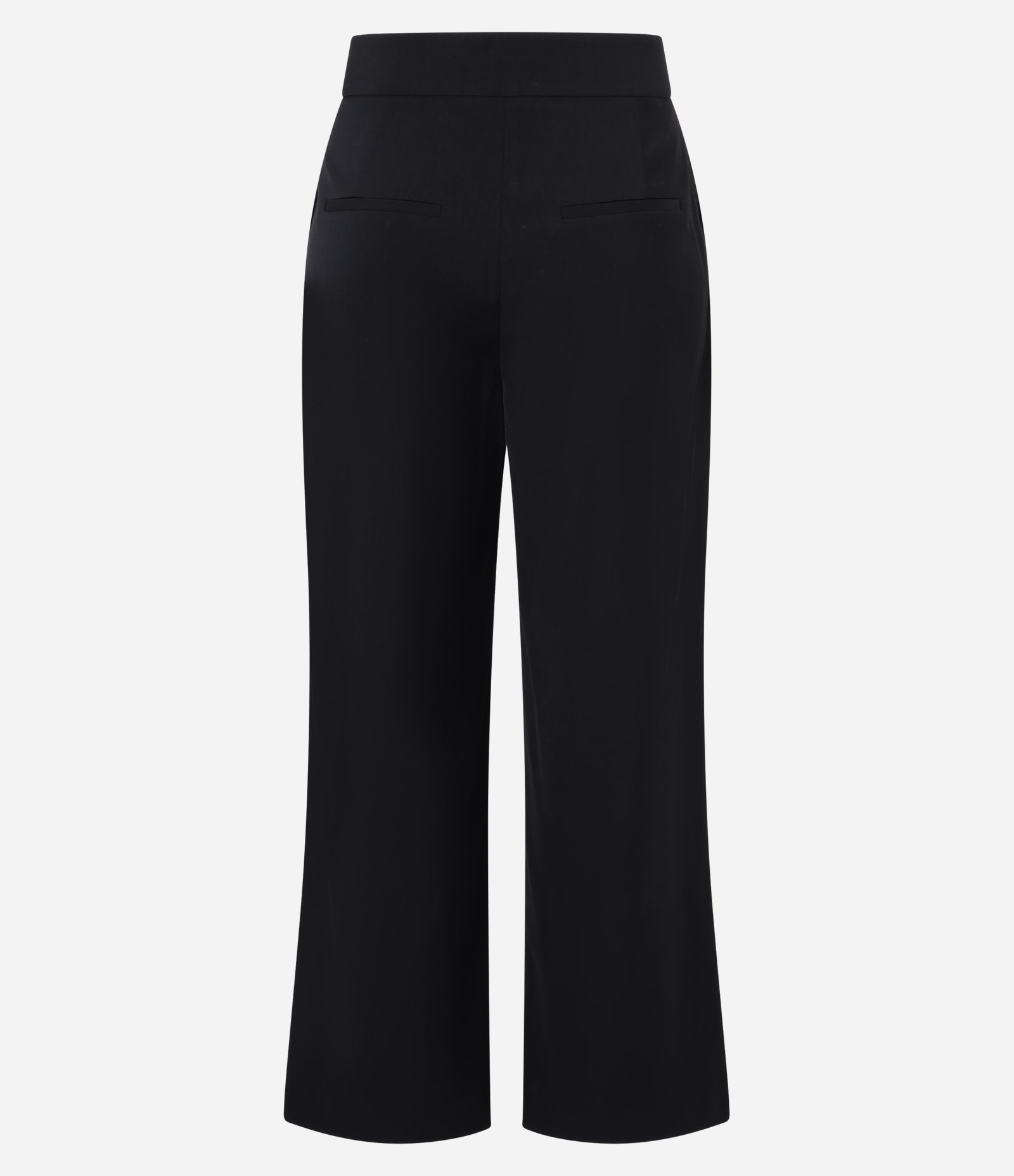 Calça Reta em Alfaiataria Com Cós Transpassado e Pregas Preto 6