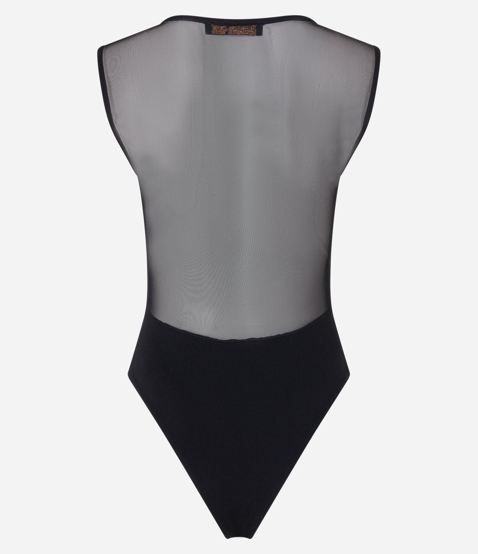 Body em Crepe com Detalhe em Tule e Decote Coração Preto 7