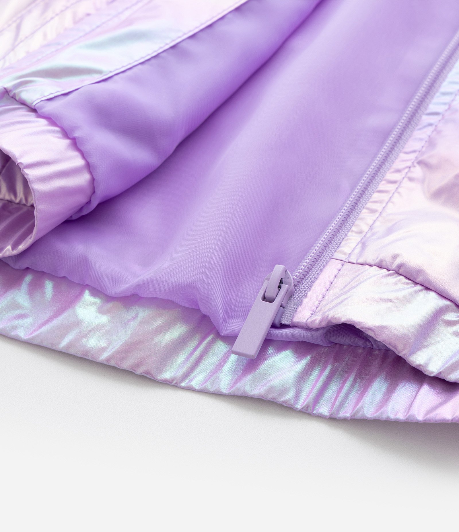 Jaqueta Quebra Vento Infantil Holográfica - Tam 5 a 14 Anos Lilás 5