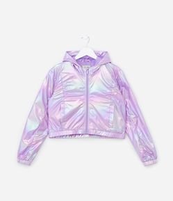 Jaqueta Quebra Vento Infantil Holográfica - Tam 5 a 14 Anos