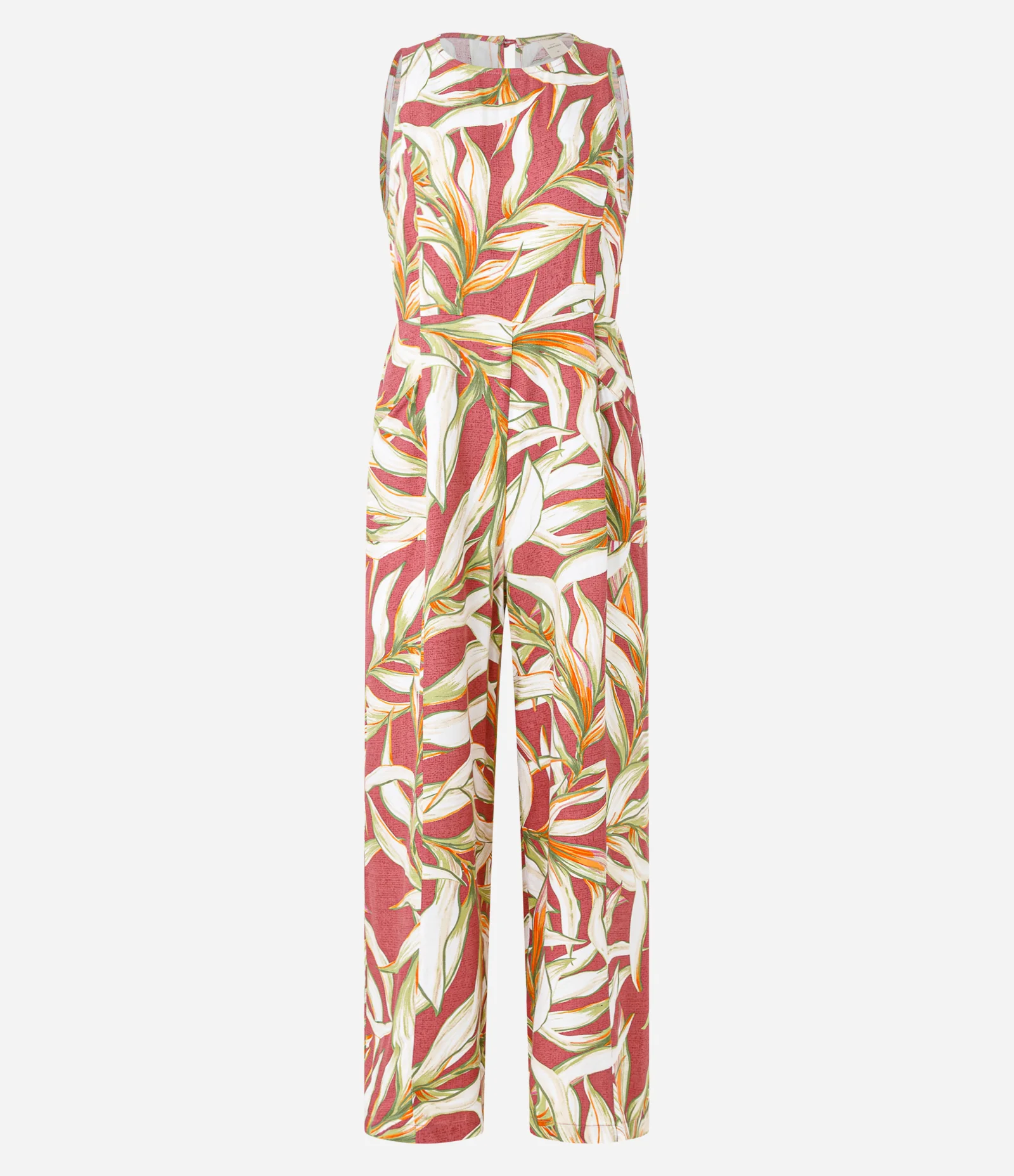 Macacão Pantacourt em Viscose com Estampa de Folhagem Multicores 6