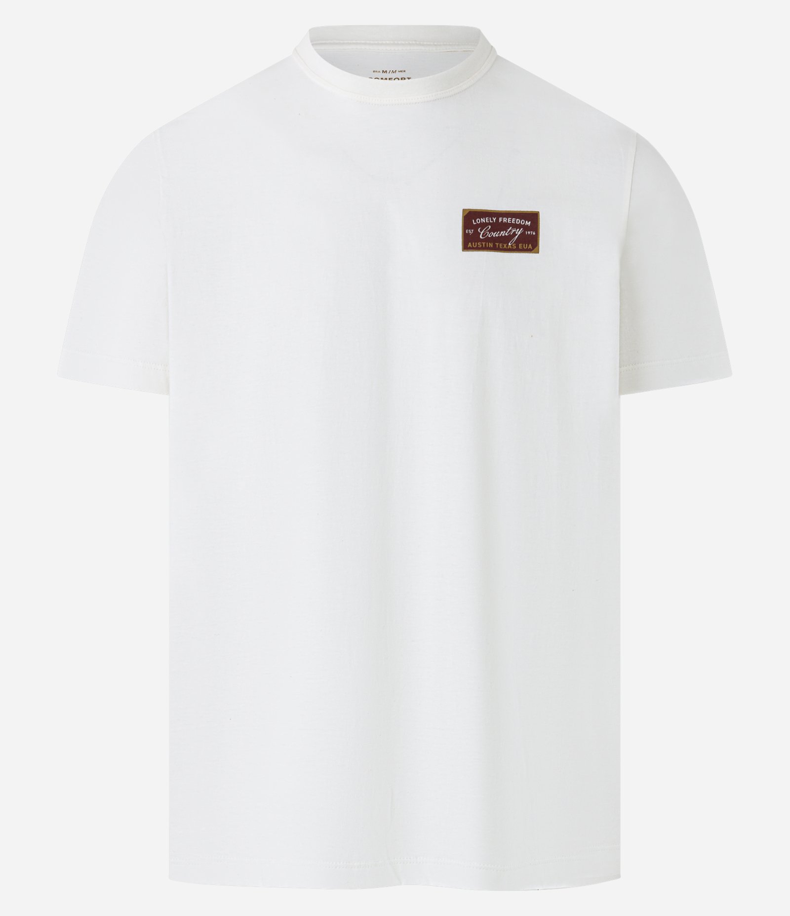 Camiseta em Algdoão com Estampa Country Branco 6