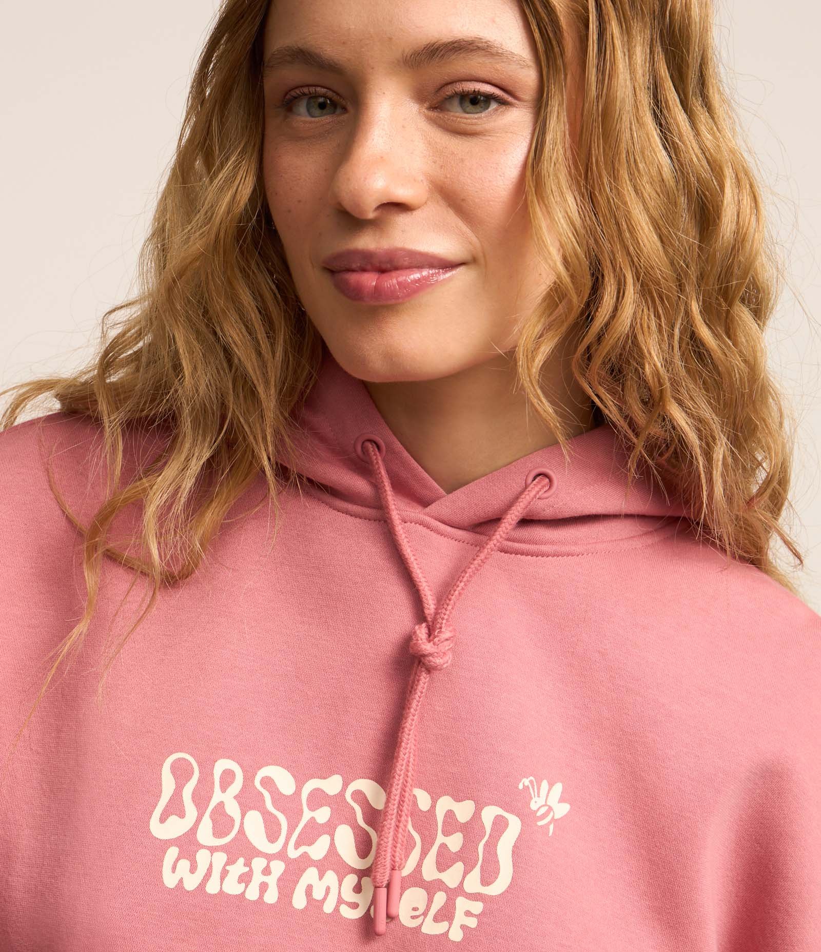 Blusão Alongado em Moletom com Forro Fleece e Estampa em Lettering Rosa 4