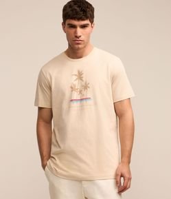 Camiseta Comfort em Algodão com Estampa Paradise