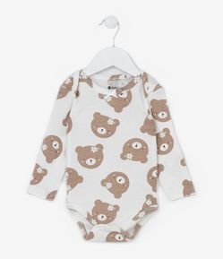 Body Infantil com Estampa de Ursinha - Tam RN a 18 meses