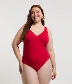 Maiô Meia Taça Texturizado sem Bojo Curve & Plus Size