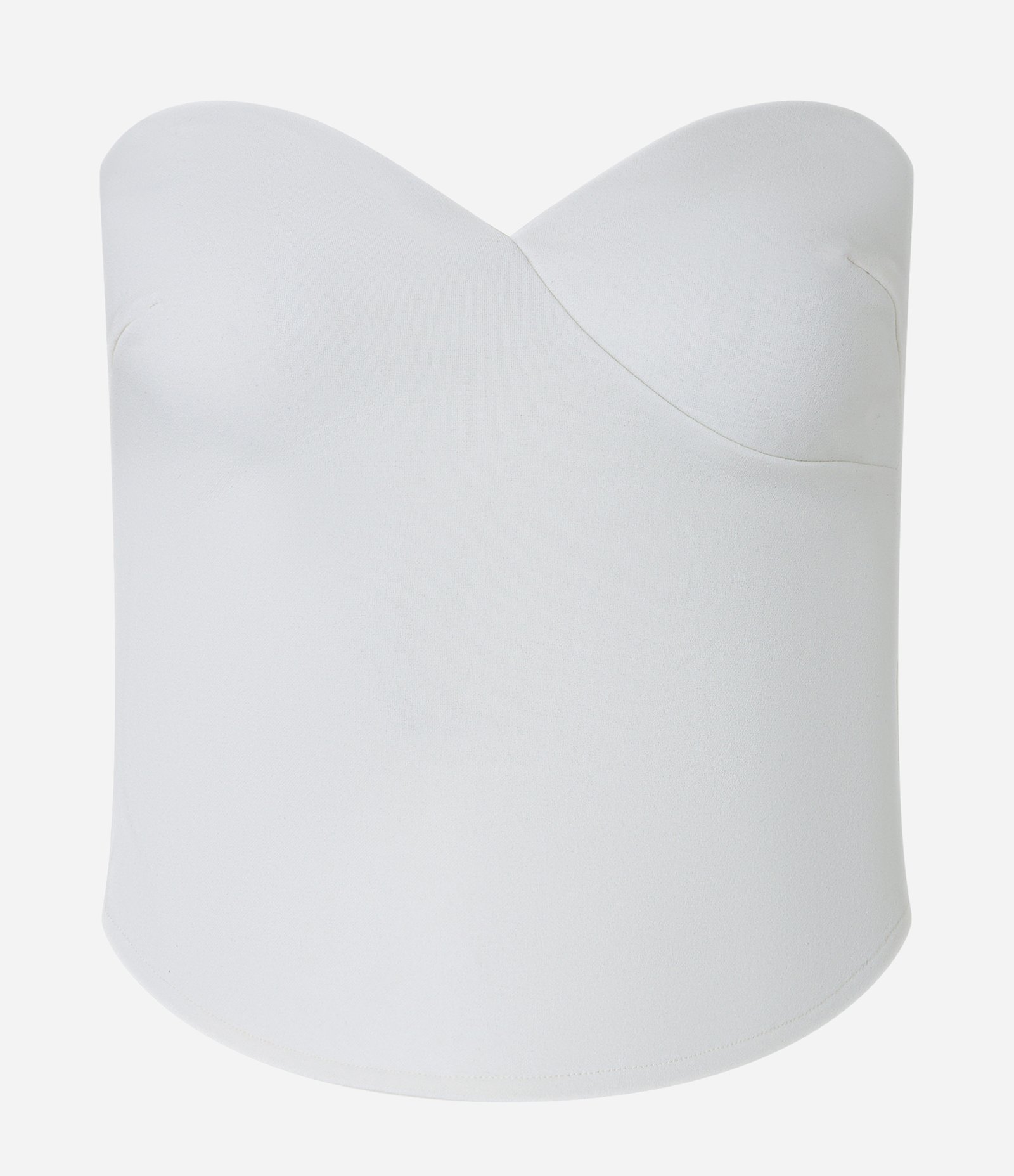 Blusa Tomara Que Caia em Crepe com Recorte no Busto Branco 4