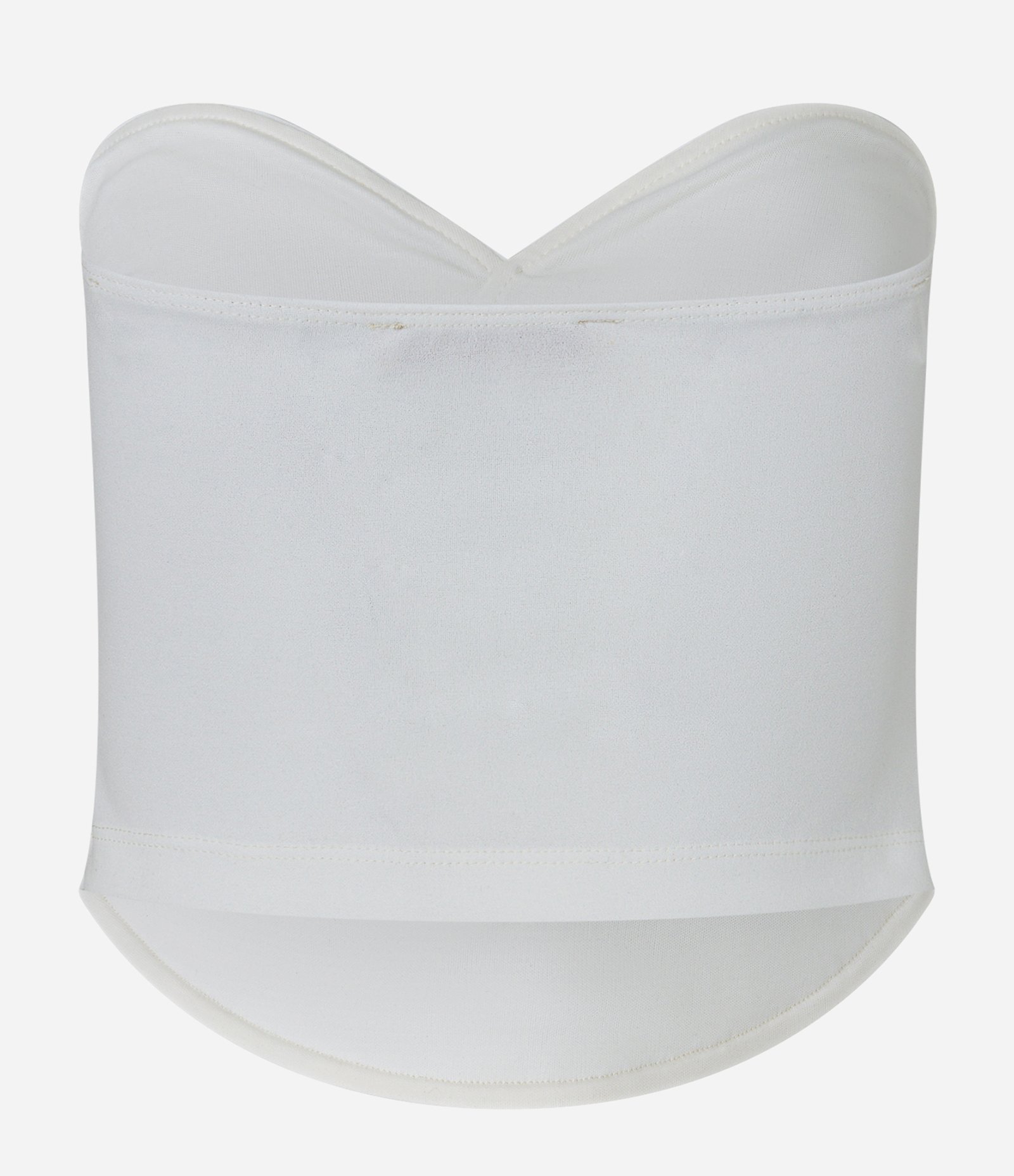 Blusa Tomara Que Caia em Crepe com Recorte no Busto Branco 5