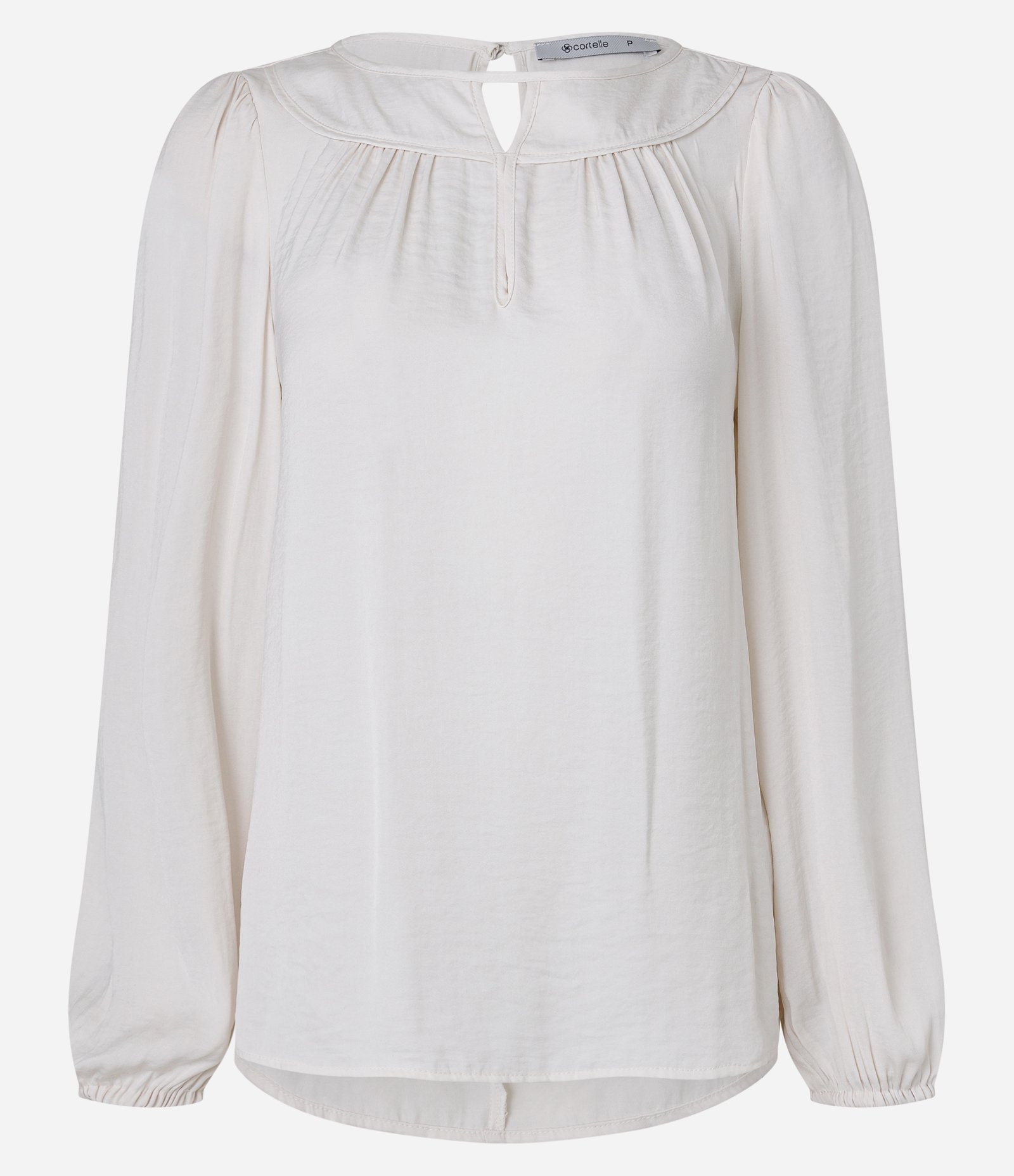 Blusa Acetinada com Detalhe de Gota Frontal Branco 5