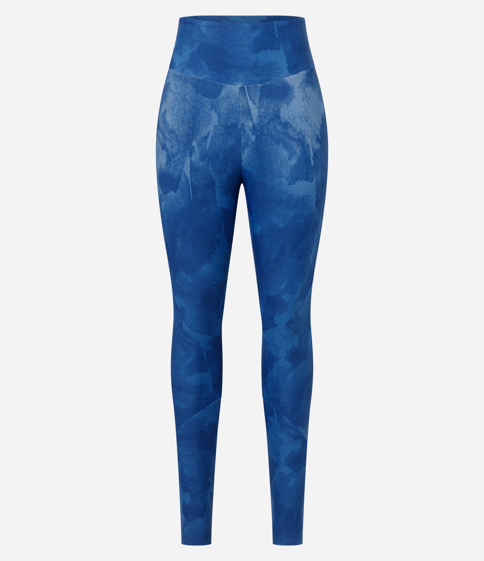 Calça Legging Esportiva em Poliamida com Efeito Marmorizado Azul 5