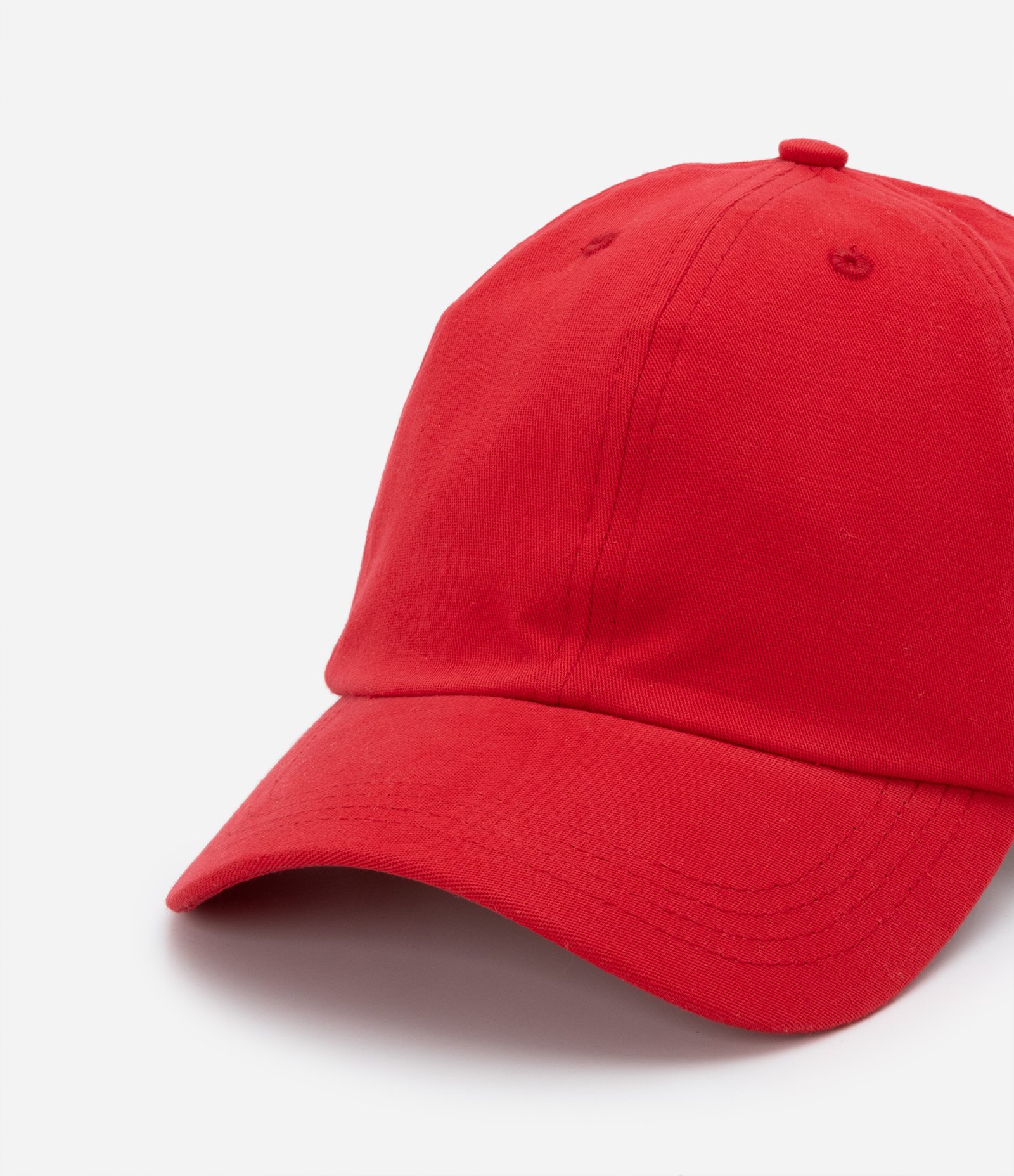 Boné Aba Curva Básico em Sarja Vermelho 4
