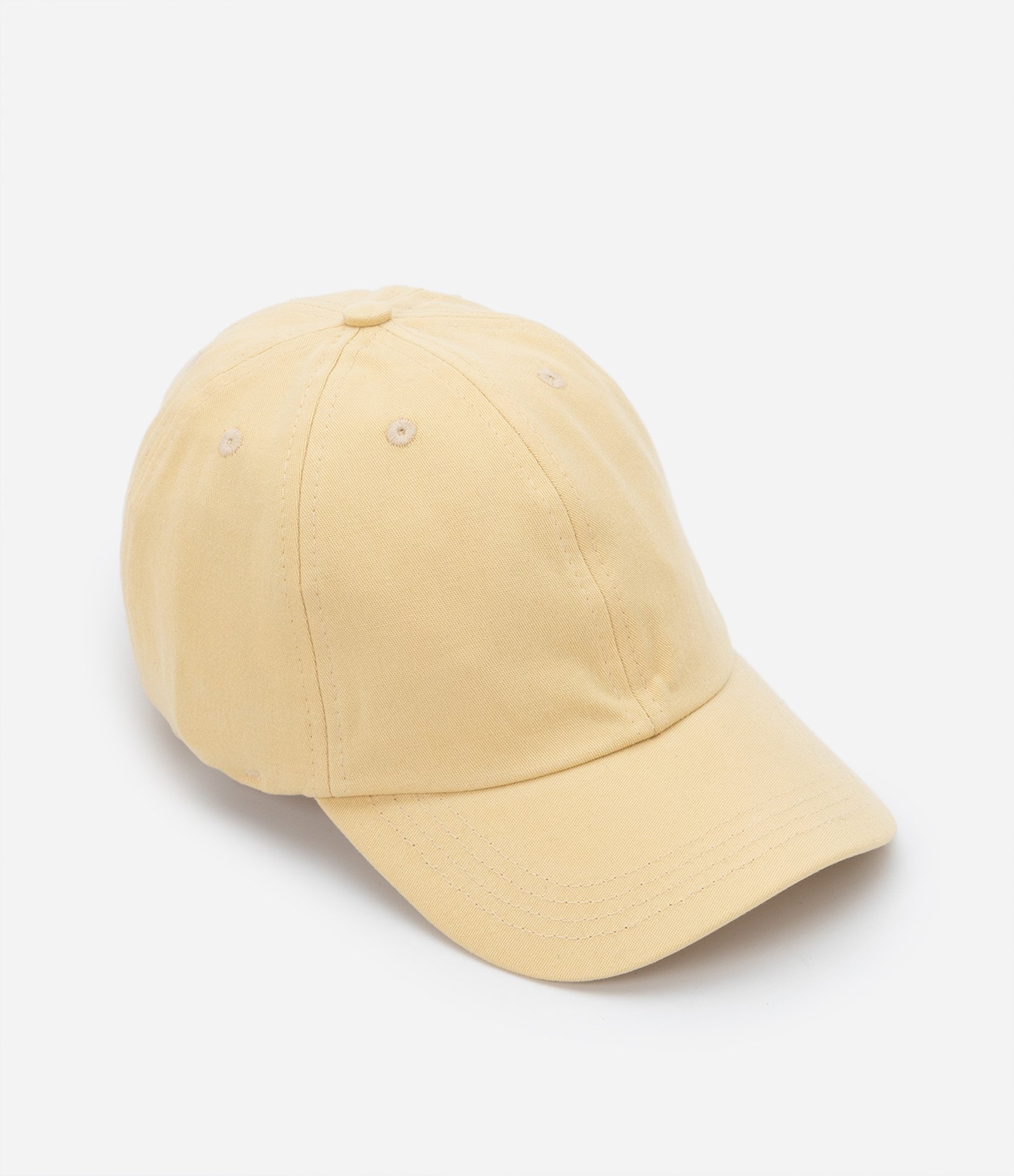 Boné Aba Curva Básico em Sarja Amarelo 2