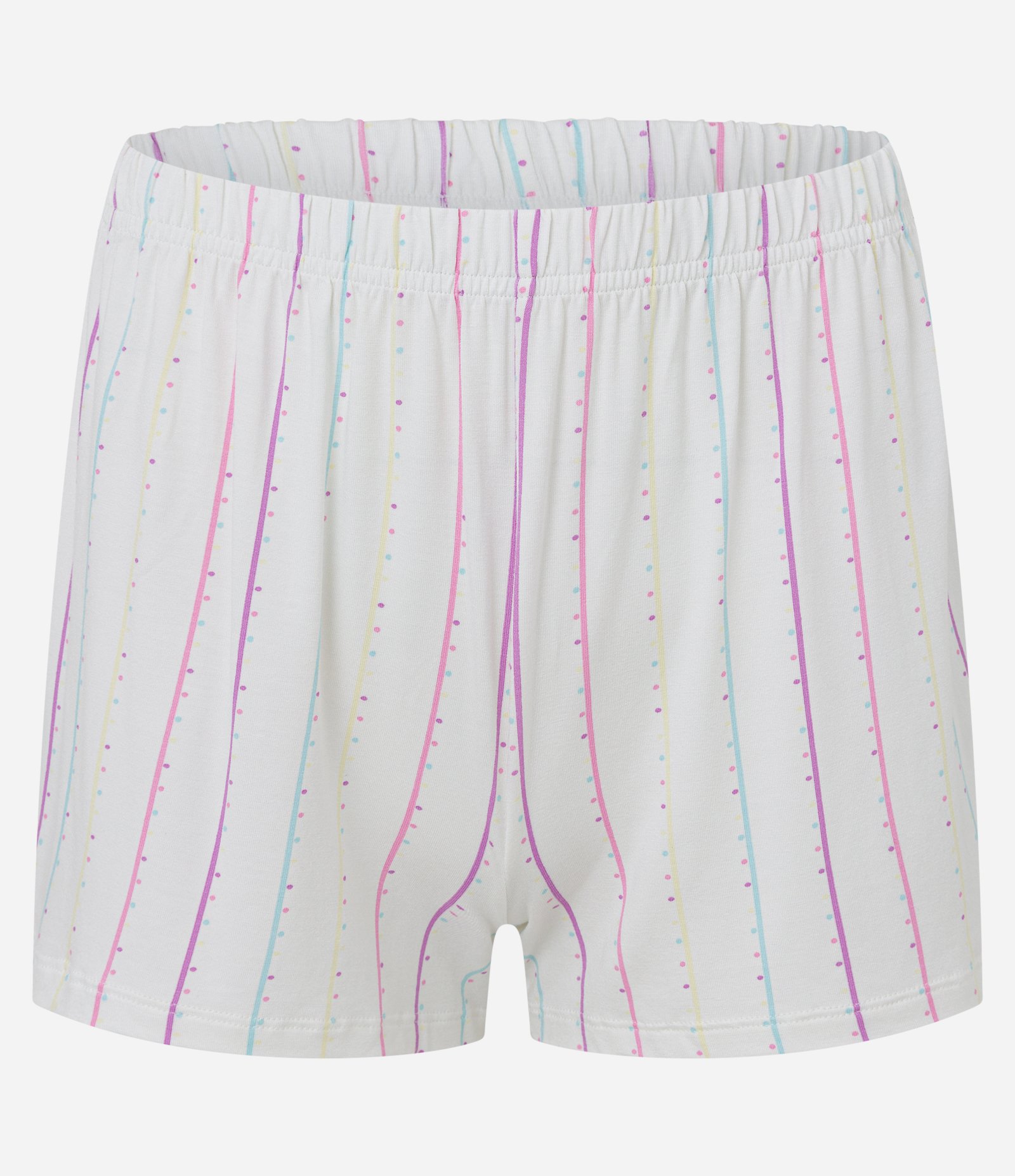 Pijama Short Doll com Detalhe em Renda e Estampa de Listras Azul 7