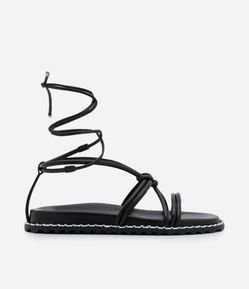 Sandália Sport Sandal Rasteira com Amarração e Solado Diferenciado