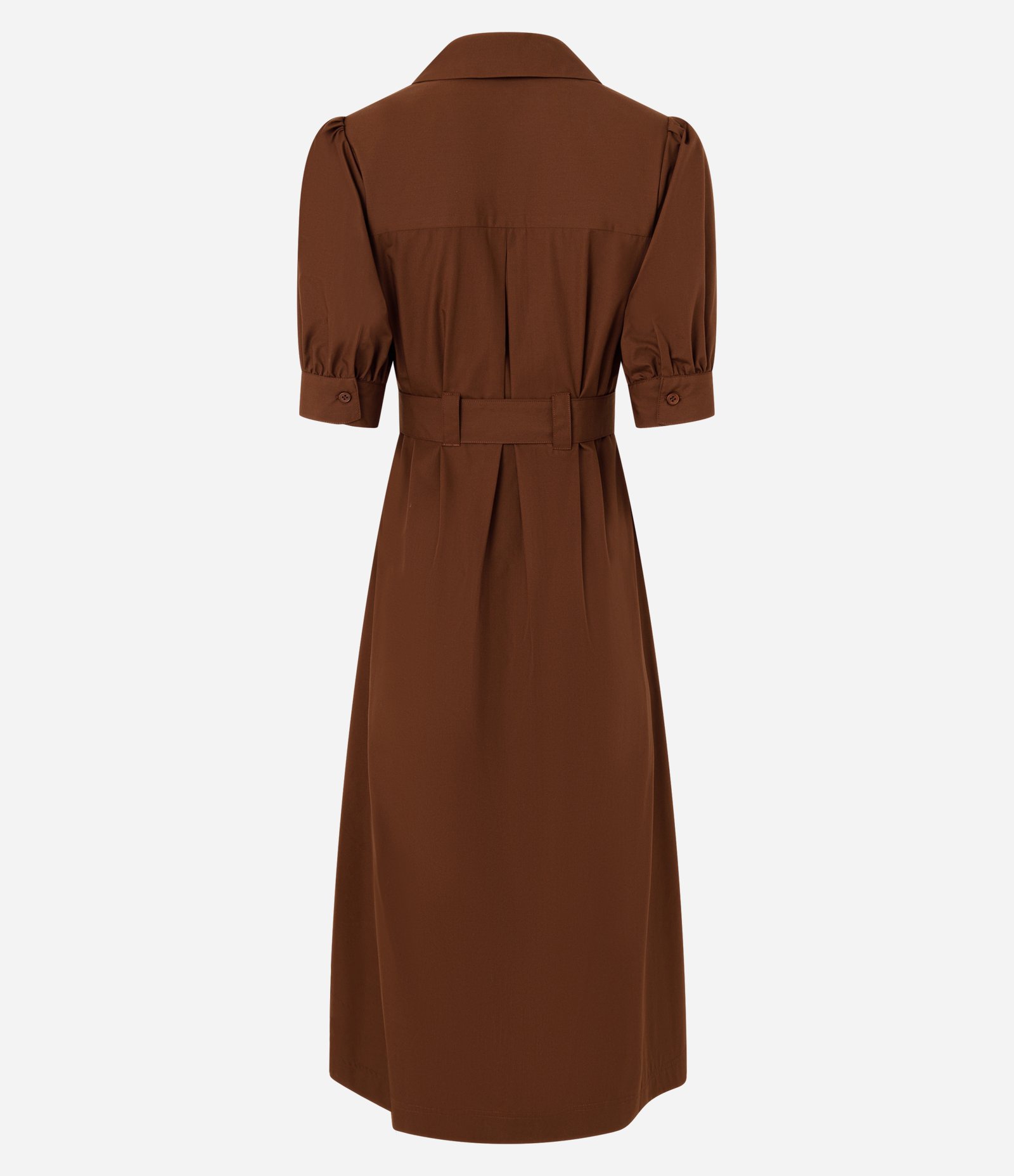 Vestido Midi em Tricoline com Manga Bufante e Amarração 2